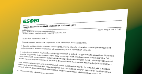 Újabb nyílt levél a HVB elnökének